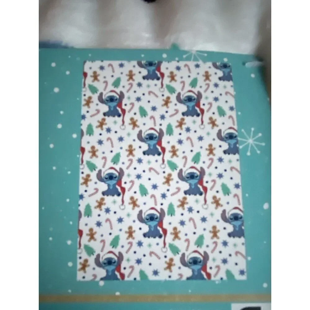 Disney Stitch Christmas Gingerbread Cookie Blanket Throw 50 X 70” Candy Cane NEW